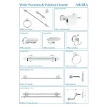 MODONA ARORA Toilet Paper Holder - White Porcelain & Polished Chrome Stainless Steel Roller thumbnail 6