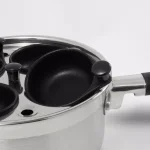 ExcelSteel Professional 4-Cup Stainless Steel Egg Poacher Set with Non-Stick Cups and Silicone Spatula thumbnail 3