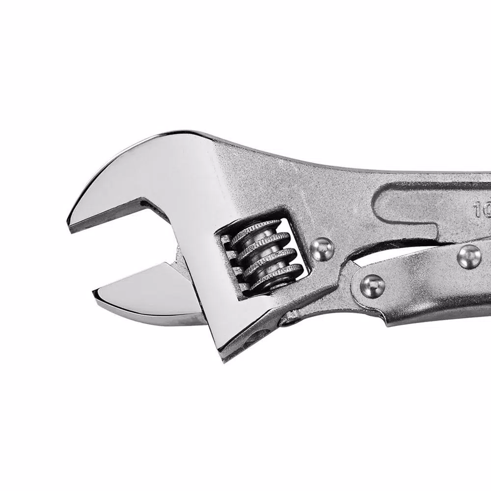 Stanley MaxGrip 10 in. Locking Adjustable Wrench, Chrome Vanadium Steel