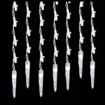 Brite Star 60-Light Pure White LED Icicle Lights with Ice Accents (Set of 2) thumbnail 1