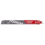 Milwaukee Torch Carbide Teeth 9 in. 7 TPI Metal Cutting Reciprocating Saw Blade thumbnail 1
