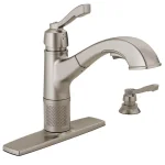 Delta Allentown Single-Handle Pull-Out Kitchen Faucet with Soap Dispenser, Stainless thumbnail 1