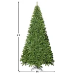 Costway 9 ft. Slim Fraser Fir Artificial Christmas Tree, Unlit Green with 2094 Tips thumbnail 2