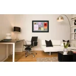 Amanti Art Corvino 41 in. W x 29 in. H Black Wood Framed Magnetic Memo Board thumbnail 5
