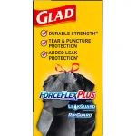 Glad ForceFlexPlus 30 Gallon Black Drawstring Large Outdoor Trash Bags, 50-Count (2-Pack) thumbnail 5