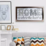 Pinnacle Home Is Where The Heart Is Rustic Wood Plank Wall Art - 14 x 26 in. thumbnail 1