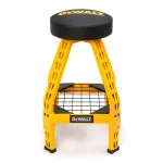 DEWALT Heavy-Duty Swivel Shop Stool with Storage Shelf, 300 lb Capacity, Steel Frame thumbnail 2