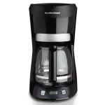 Hamilton Beach 12-Cup Programmable Drip Coffee Maker with Digital Clock, Black thumbnail 1