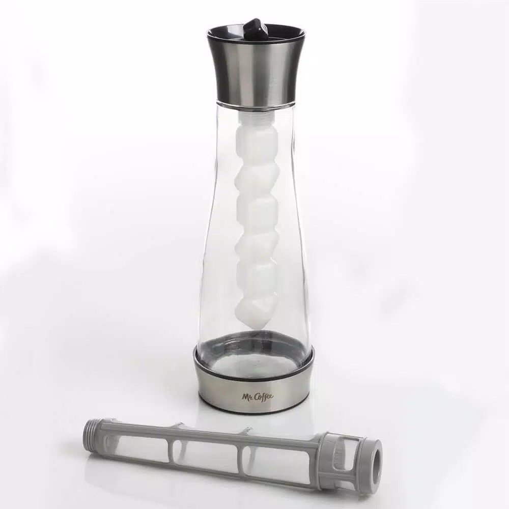 Mr. Coffee Uber Caff 5-Cup Cold Brew Coffee Maker with Borosilicate Glass Pitcher and Stainless Steel Filter