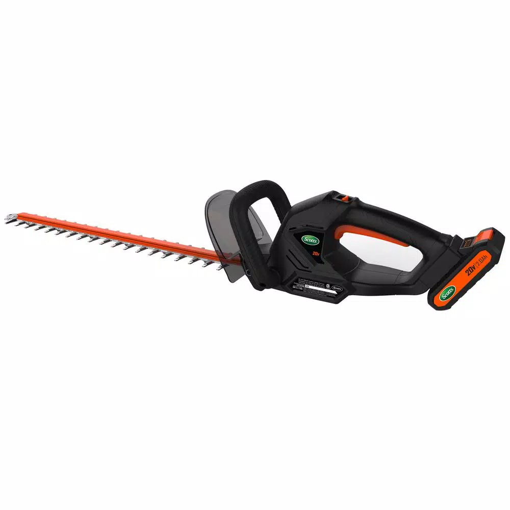 Scotts 20V Cordless 22 in. Hedge Trimmer Kit with 2.0Ah Battery and Fast Charger