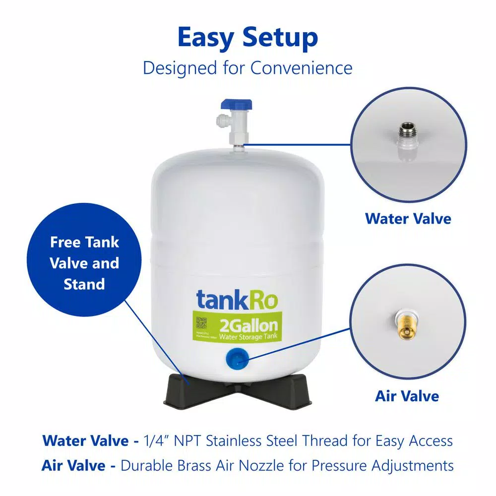 Express Water tankRO 2-Gallon Reverse Osmosis Water Filtration Expansion Storage Pressure Tank