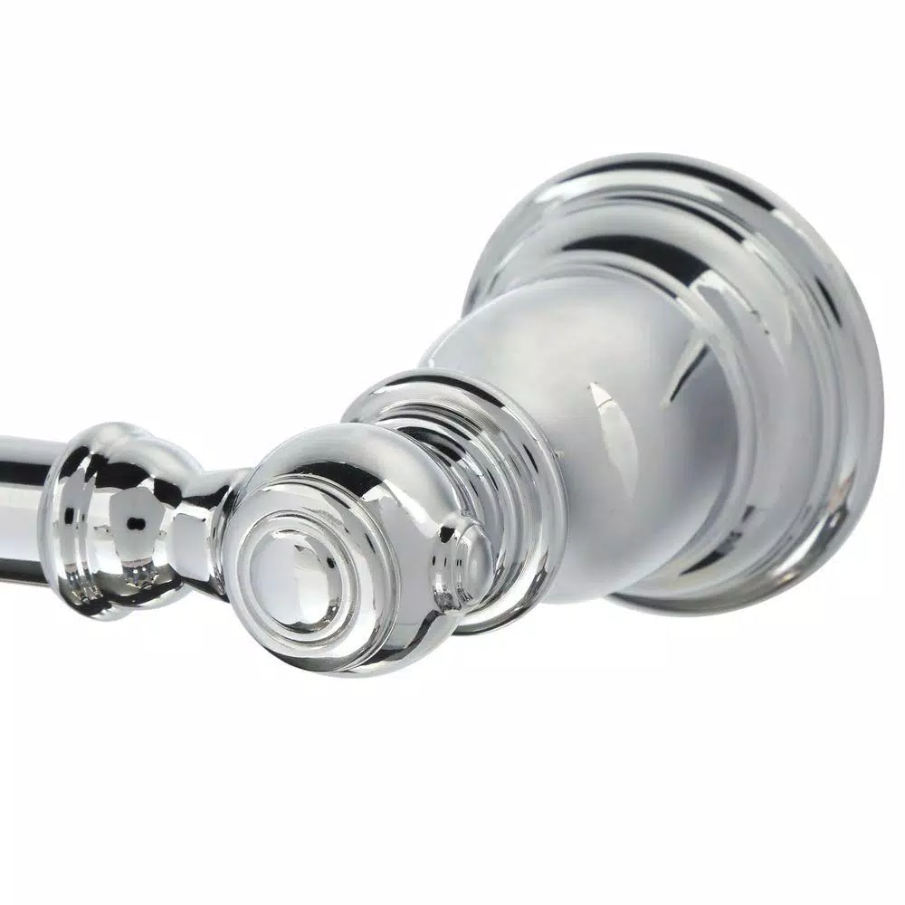 MOEN Kingsley 24 in. Chrome Towel Bar, Modern Glam Single Towel Bar