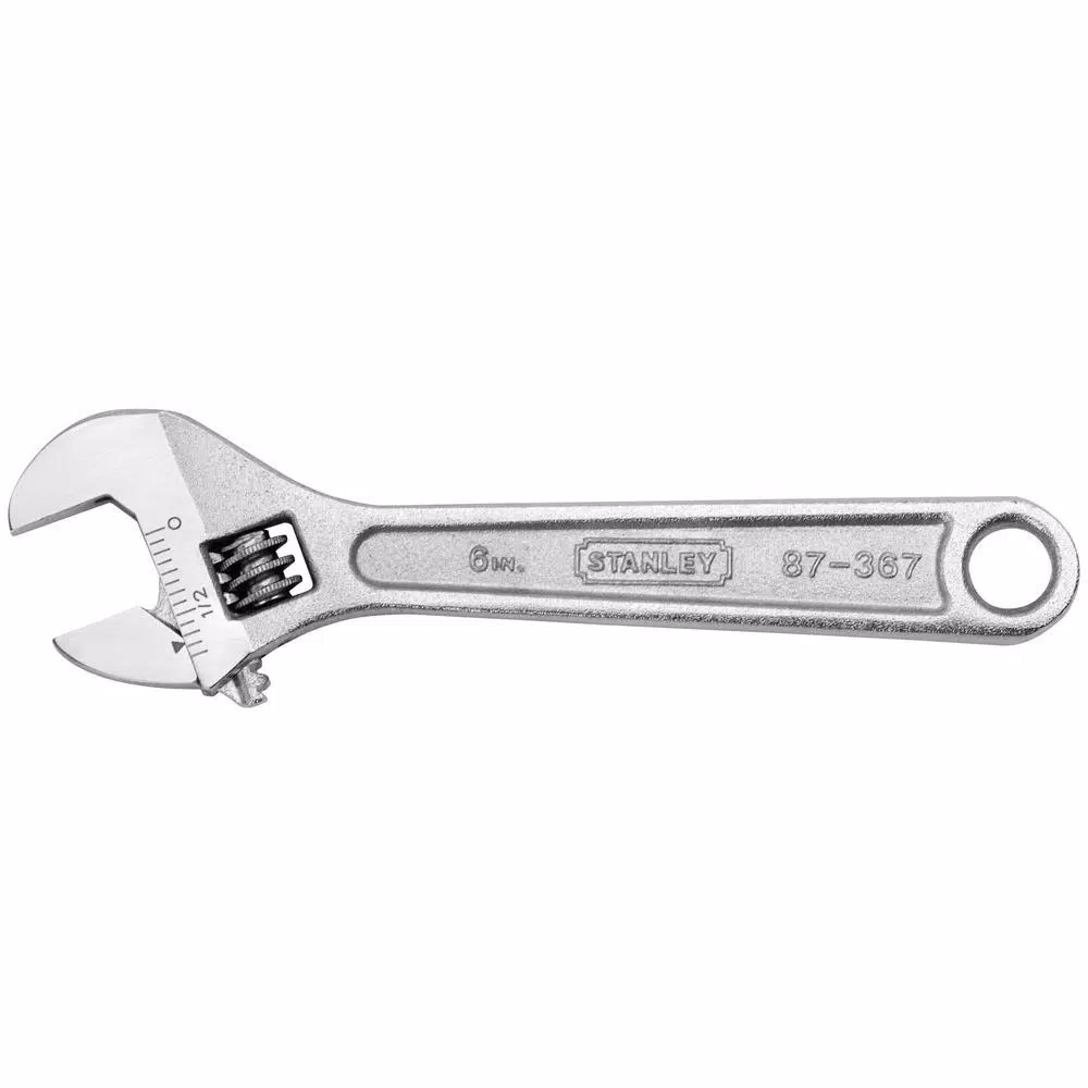 Stanley 6 in. Adjustable Wrench with Chrome Finish