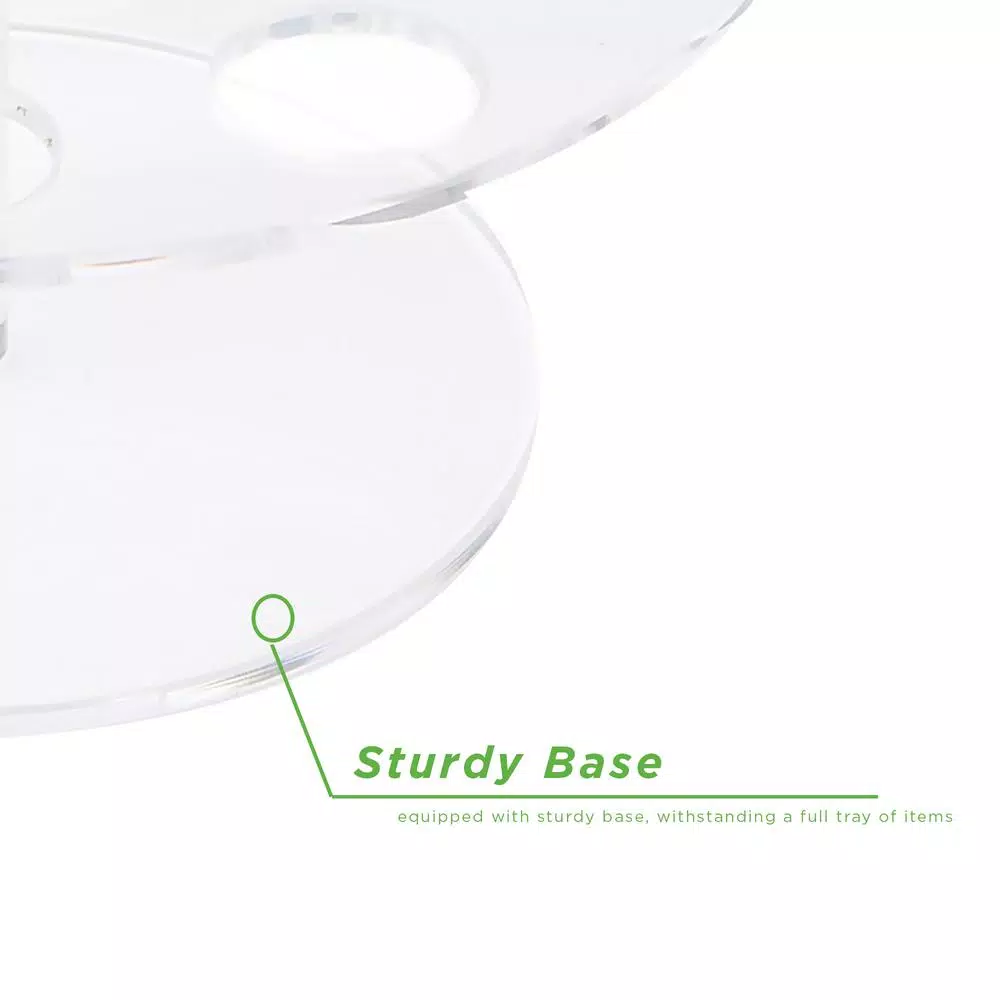 Mind Reader Clear Acrylic 14-Slot Round Ice Cream Cone & Sushi Roll Serving Tray Holder