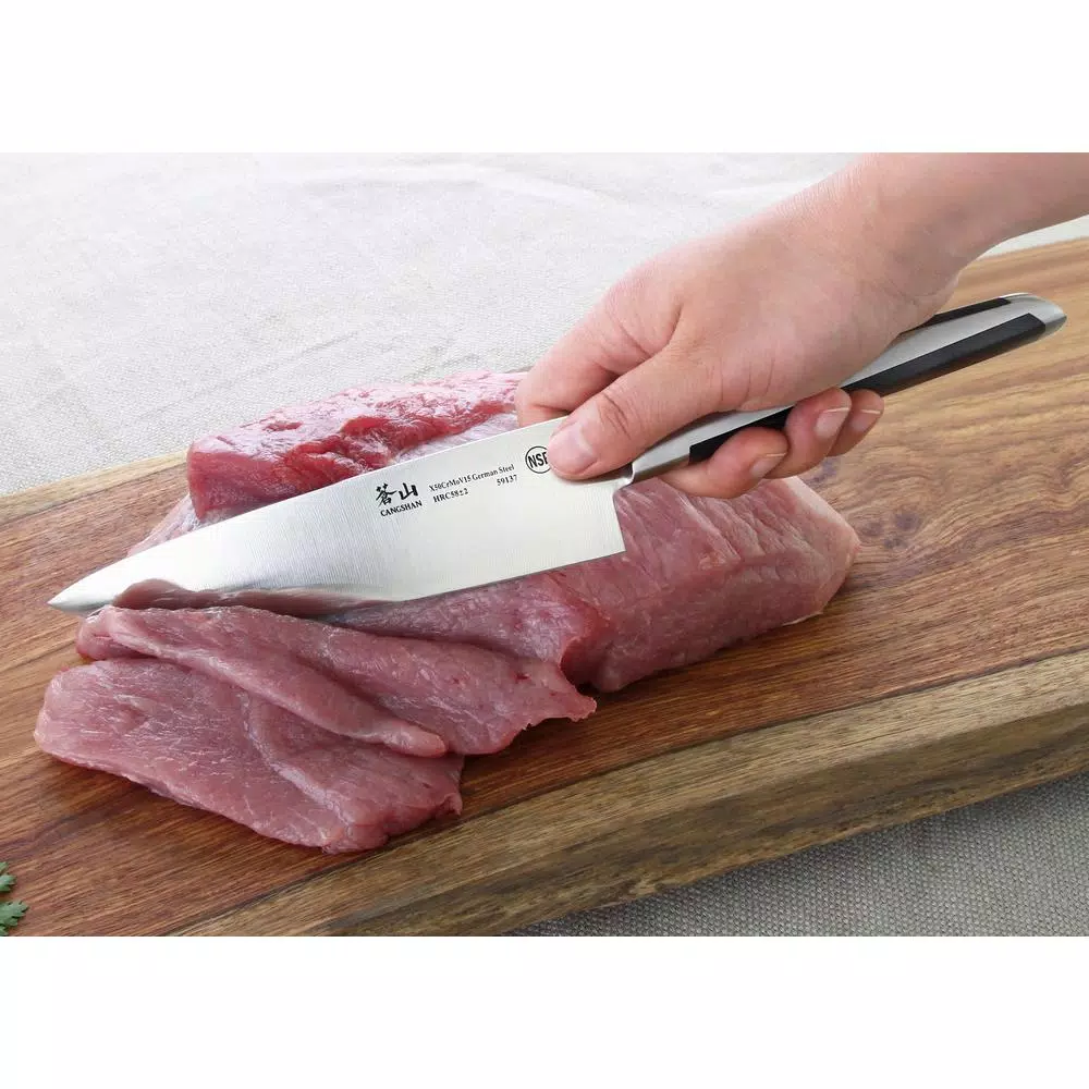 Cangshan X Series 8 in. German Steel Forged Chef's Knife, Full Tang Stainless Steel