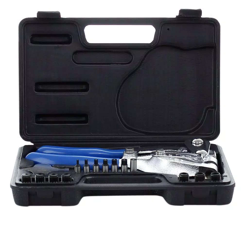 Capri Tools 16-Piece Metal Hole Punch Set with 7 Punch and Die Accessories