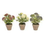 Pure Garden 10 in. Assorted Faux Flower Arrangement Set of 3 thumbnail 1