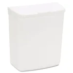 HOSPECO Wall Mount Sanitary Napkin Receptacle, White ABS Plastic, 1 Gallon thumbnail 2