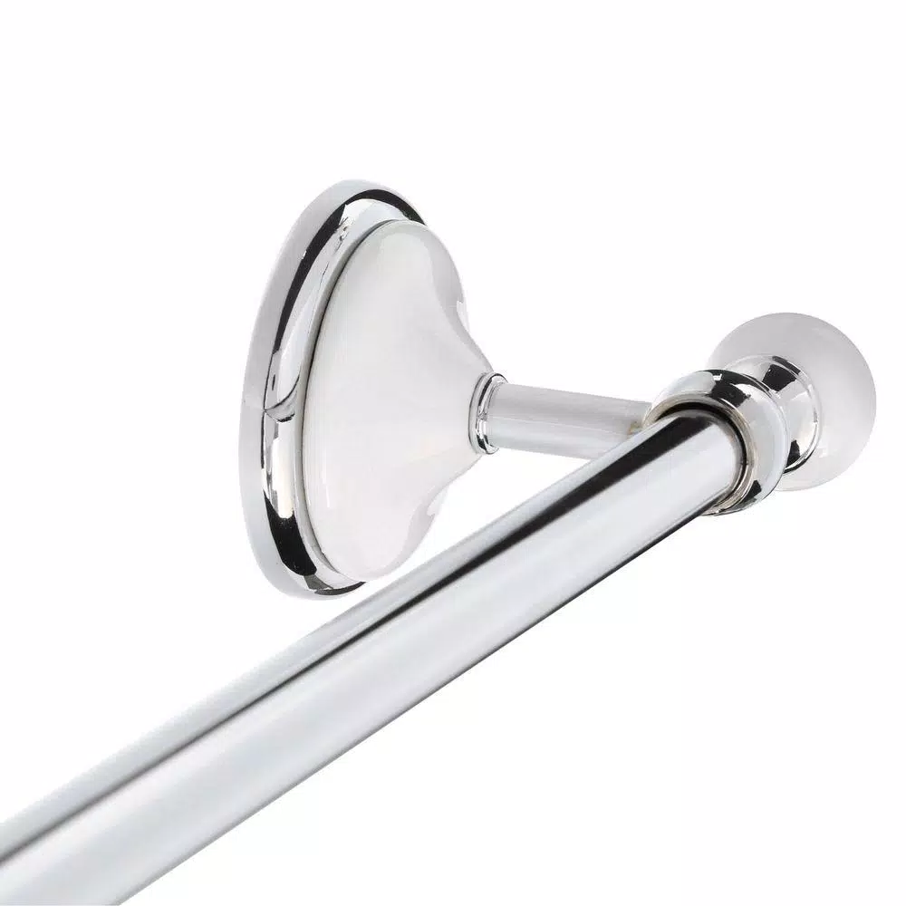 Delta Alexandria 24 in. Towel Bar, Chrome and White, Rustic Farmhouse Style