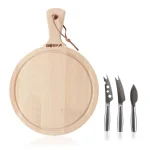 Boska Amigo 3-Piece Beechwood Cheese Board and Stainless Steel Knife Set thumbnail 1