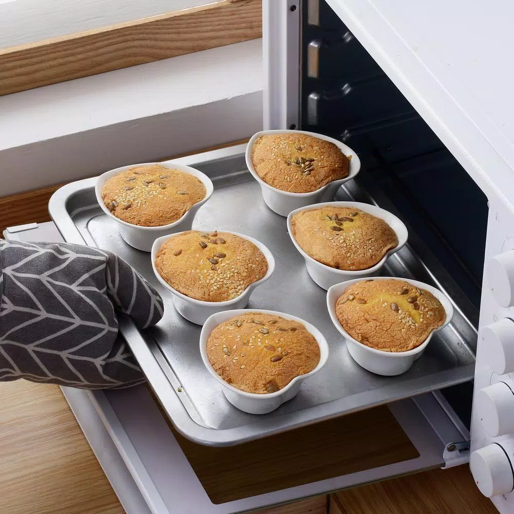 MALACASA 3.5 in. White Ceramic Ramekins Set, 12-Piece Souffle Dishes for Baking and Serving