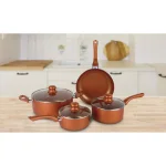 Brentwood Appliances 7-Piece Copper Nonstick Cookware Set with Ergonomic Handles thumbnail 6