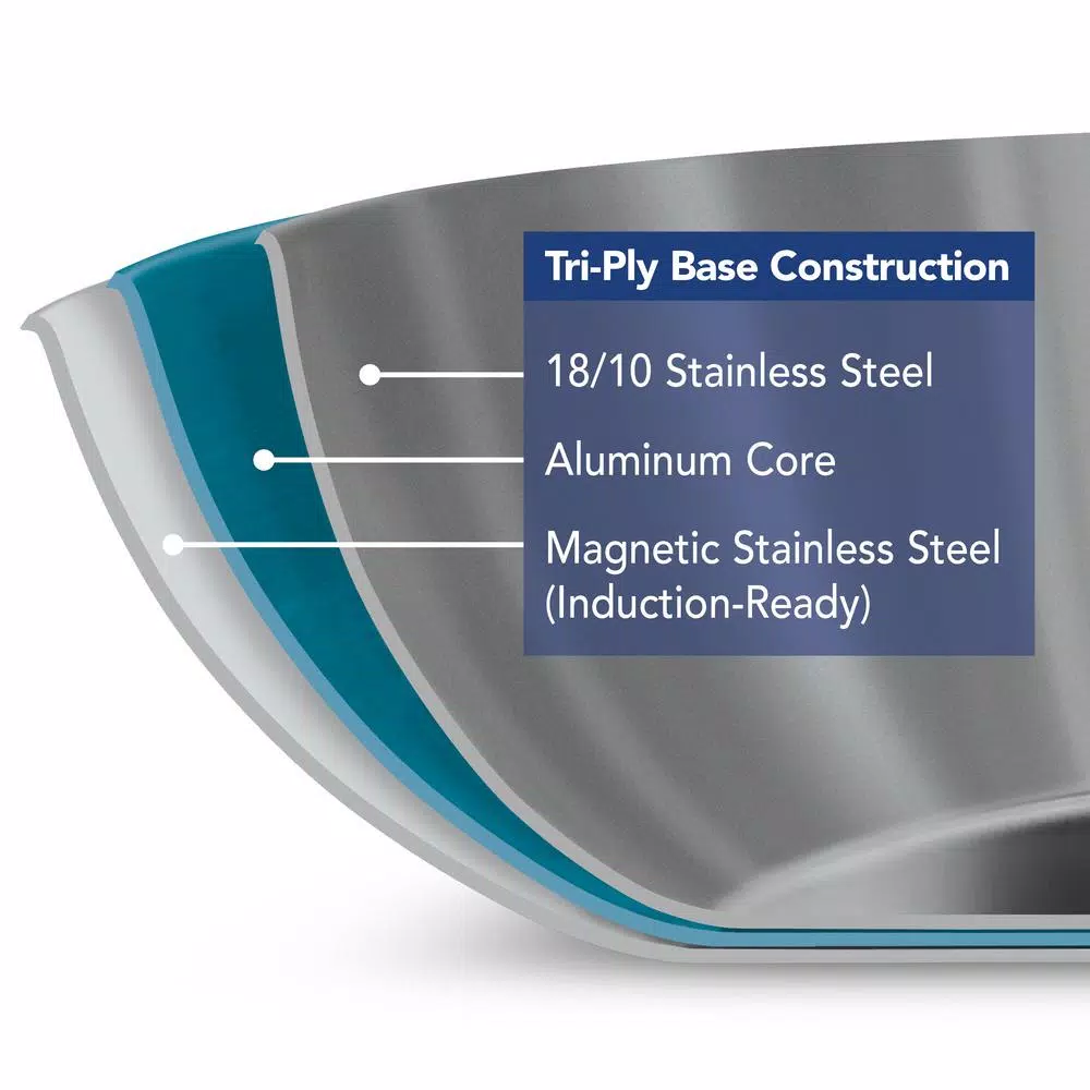 Tramontina Gourmet 12 in. Tri-Ply Clad Stainless Steel Frying Pan