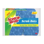 3M Scotch-Brite Scrub Dots Non-Scratch Scrub Sponge, Blue (6-Pack) thumbnail 1