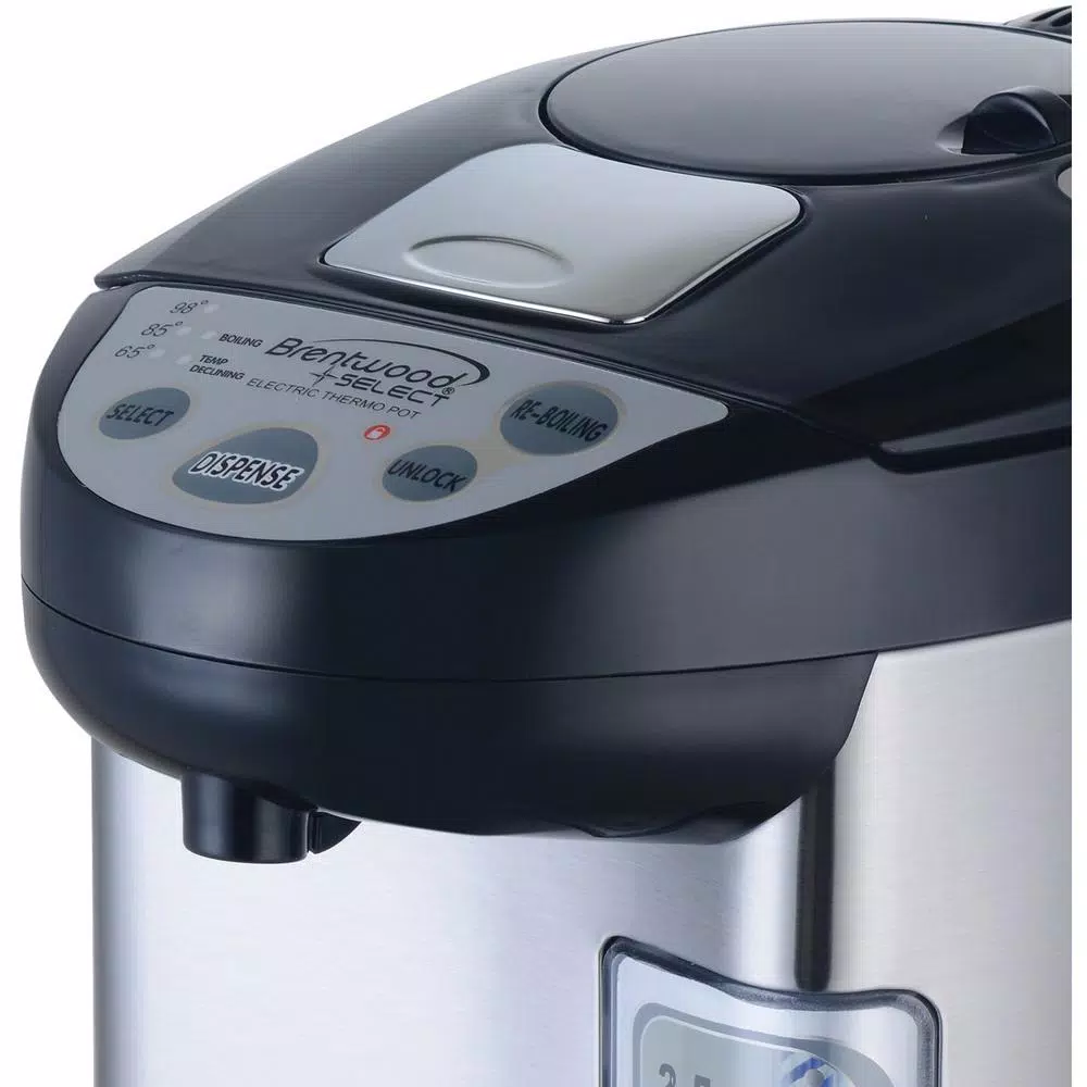 Brentwood Appliances Brentwood Select 3.3L Electric Instant Hot Water Dispenser and GeoJug 18oz Stainless Steel Water Bottle Bundle