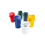 Rubbermaid Commercial Products 20 Gallon Gray Plastic Round Brute Trash Can, Heavy Duty Commercial Waste Container thumbnail 5