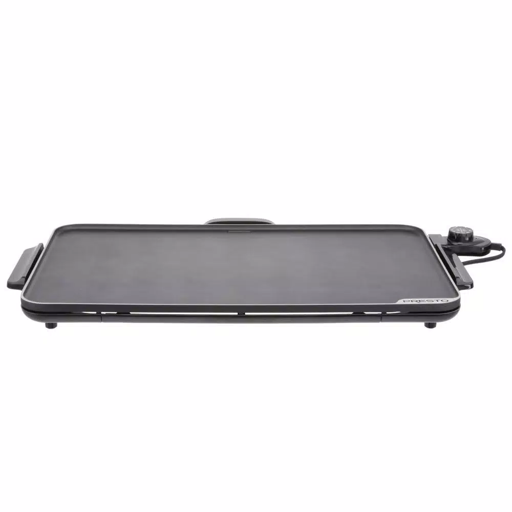 Presto SlimLine 286 sq. in. Black Electric Griddle with Temperature Sensor and Non-Stick Surface