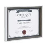 Kate and Laurel Gibson 8.5 x 11 in. Modern Document Picture Frame Set, Gray and White, 4-Pack thumbnail 2