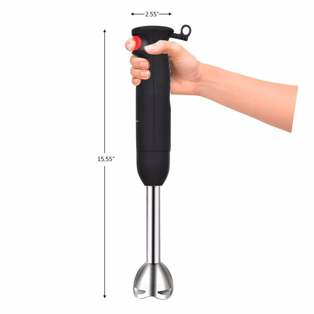 Boyel Living 500W 8-Speed Black Stainless Steel 5-in-1 Immersion Hand Blender Set