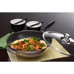 Swiss Diamond Nonstick Clad 12.5 in. Stainless Steel Wok with Lid, 7.9 Qt. thumbnail 2