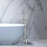 Vanity Art 40 in. Freestanding Single Handle Claw Foot Tub Faucet with Hand Shower, Polished Chrome thumbnail 1