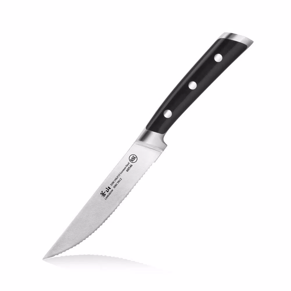 Cangshan S Series 5 in. German Steel Forged Serrated Steak Knife Set, 4-Piece