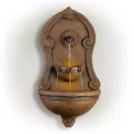 Alpine Corporation 32 in. Wall-Mounted Tiered Water Fountain with LED Lights, Classical European Design thumbnail 1