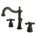 Kingston Brass Victorian 8 in. Widespread 2-Handle Bathroom Faucet, High Arc Spout, Oil Rubbed Bronze thumbnail 1