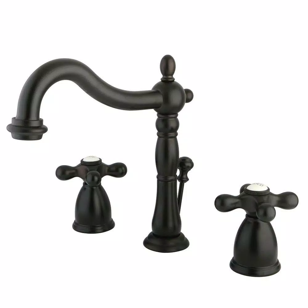 Kingston Brass Victorian 8 in. Widespread 2-Handle Bathroom Faucet, High Arc Spout, Oil Rubbed Bronze
