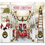 My Door Decor Santa's Reindeer Barn 7 ft. x 8 ft. Garage Door Mural thumbnail 1