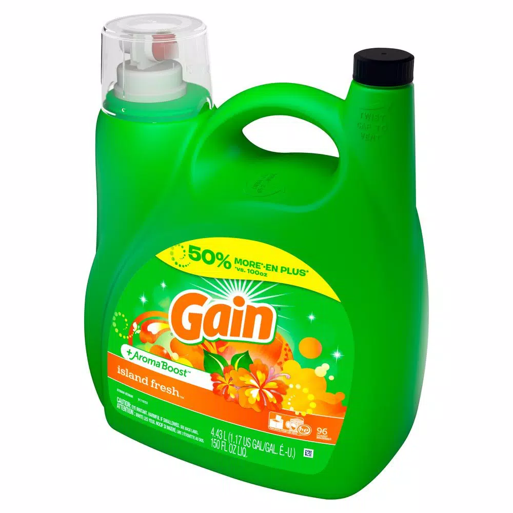 Gain Island Fresh Liquid Laundry Detergent, 150 oz (96 Loads)