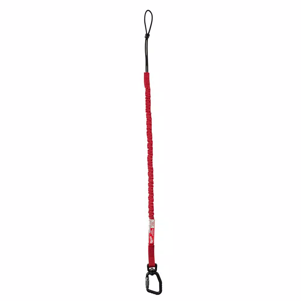 Milwaukee 10 lb. Locking Tool Lanyard with Shock Absorption and Swivel Carabiner