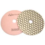 Monster 5 in. Honeycomb Dry Diamond Polishing Pad Set with Back Holder, 8-Piece Kit thumbnail 3