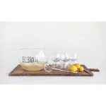 3R Studios 6.5 qt. Clear Glass Celebrate Punch Bowl Set with Ladle and 8 Glasses thumbnail 2