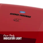 George Foreman 5-Serving Indoor Electric Grill and Panini Press, Red thumbnail 2