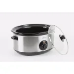 PREMIUM 7 Qt. Stainless Steel Slow Cooker with Keep Warm Setting, Oval thumbnail 2