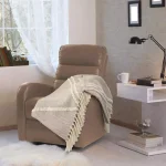 LR Home Fringe Tufted Geometric Cotton Throw Blanket - Beige/Cream thumbnail 5