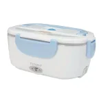 Tayama EHB-01 Electric Heating Lunch Box with Handle - White & Light Blue thumbnail 4