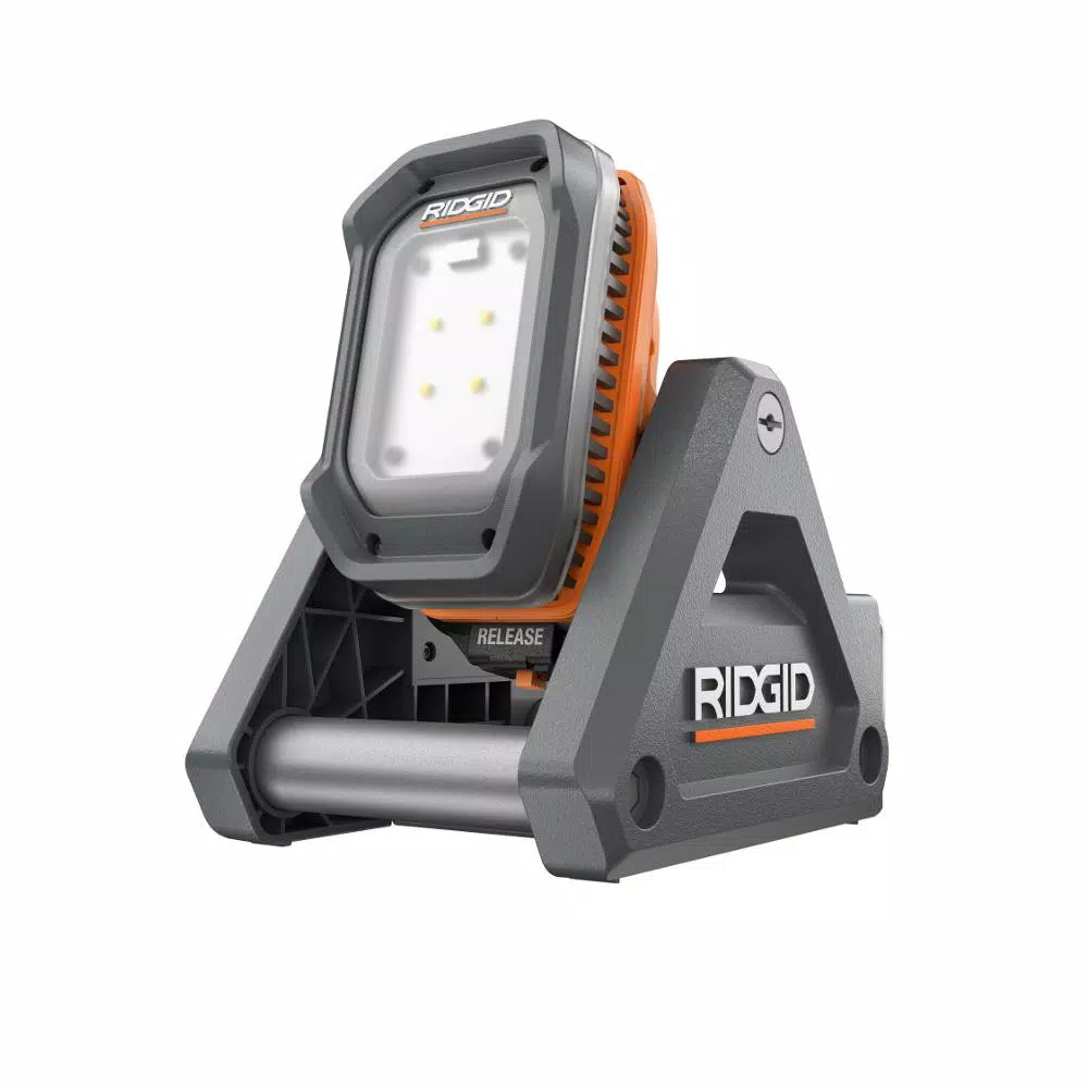 RIDGID 18V Cordless LED Flood Light with Detachable Light and 1.5 Ah Lithium-Ion Battery