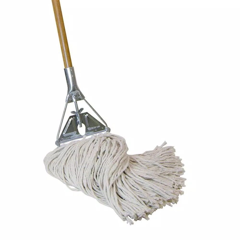 Quickie Jobsite #32 Heavy-Duty Wet String Mop with Hardwood Handle